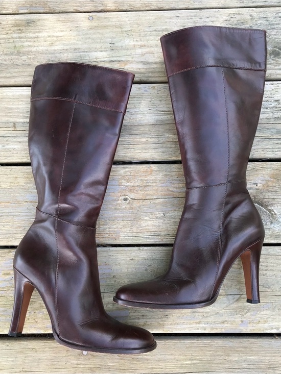 J. Crew Shoes - J. Crew Women's Tall Leather Boots - Cordovan Brown